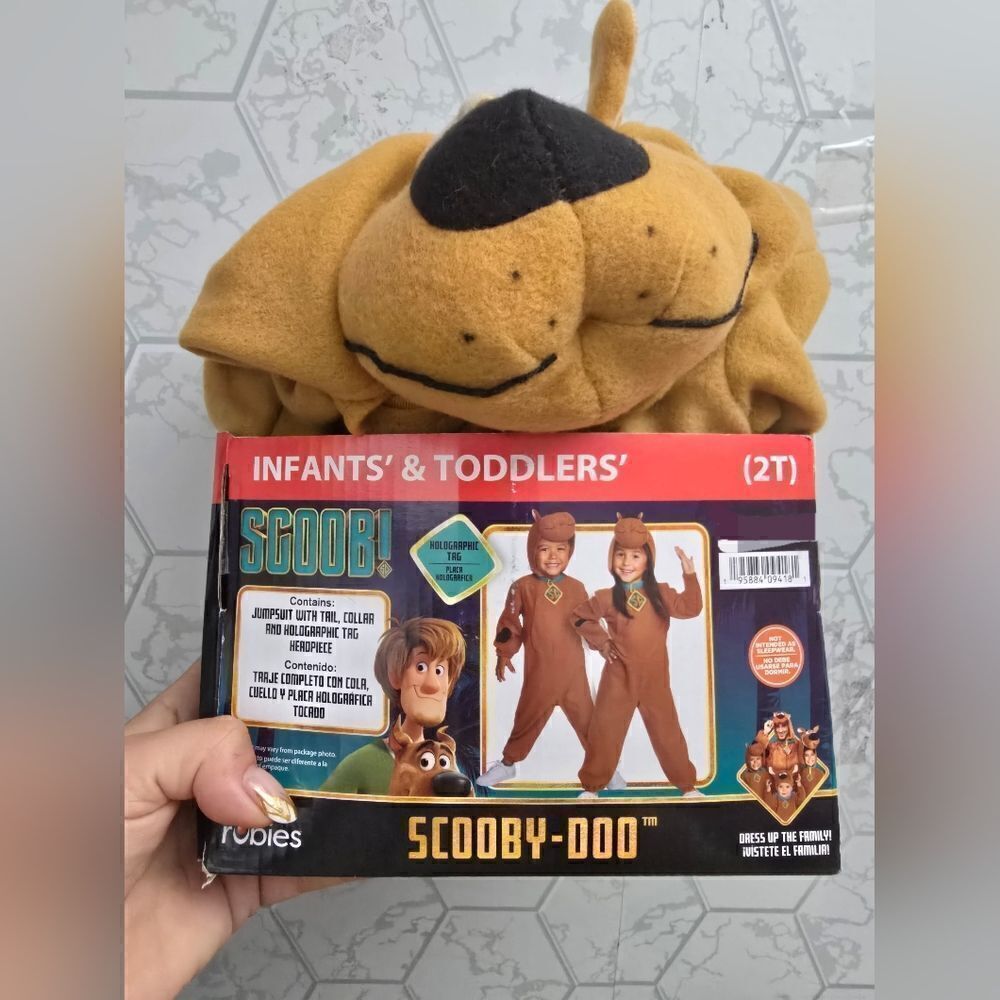 Nwt Scooby-Doo Toddler Costume For Boys or girls With Holographic Dog Tag - Picture 8 of 9
